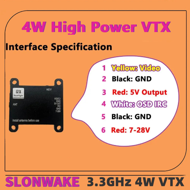 SLONWAKE FPV 3.3G 16CH 4000mW  - Drone Rc Remote recension och pris